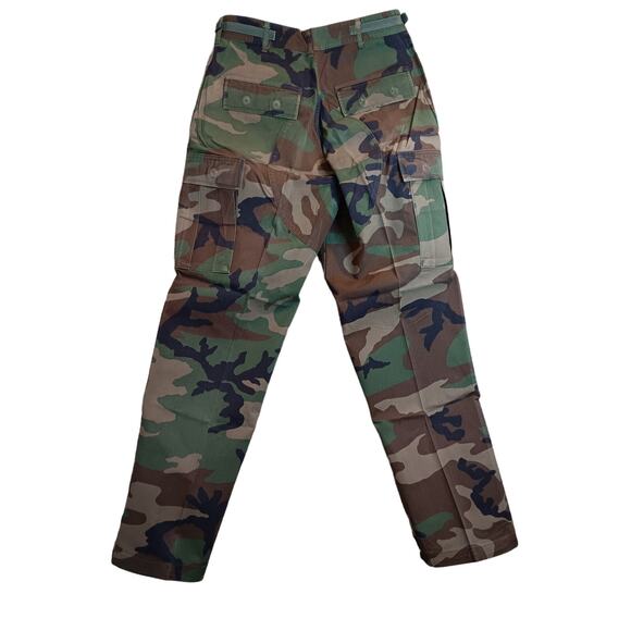 Army Combat Vintage Cargo Trousers Small-Regular 30X32 Woodland Camo Unisex Hunt - Picture 8 of 15